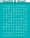 Healthcare and sport icon set