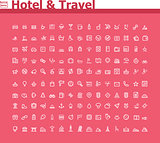 Hotel and travel icon set