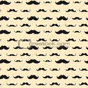 Mustache Vector Seamless Pattern