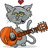 cat in love cartoon illustration