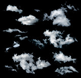 Black isolated clouds