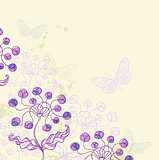 Background with violet flowers