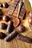 Chocolate, truffles,cocoa powder