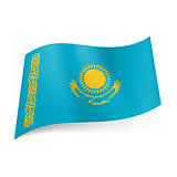 State flag of Kazakhstan.