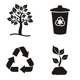 Eco and recycle icons