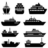 Ship and boat icons
