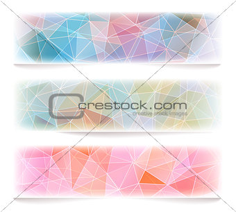 Set of three colorful banner