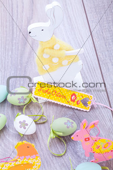 festive traditional easter egg decoration 