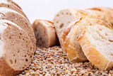 fresh tasty mixed bread slice bakery loaf