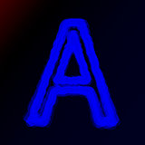 neon letters of the alphabet or abstract glowing symbols