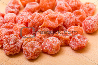 Sweet dry kumquat fruit