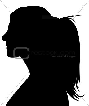 a lady head silhouette