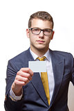 Young businessman presenting his Bussiness card