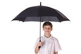 Boy with umbrella