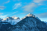 Winter mountain top landscape  (Austria).