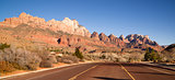 Two Lane Road Hoighway Travels Desert Southwest Utah Landscape 