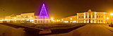 Koprivnica town center christmas panorama