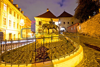 Zagreb stone gate sanctuary night view