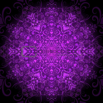 Dark violet round pattern