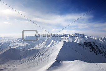 View on off-piste slope