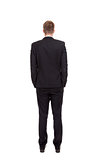 Back view of a businessman