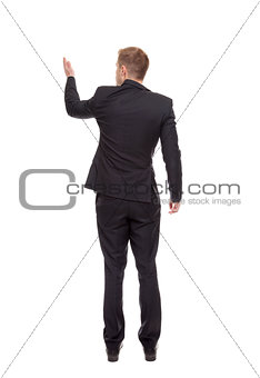 Business man pointing hand