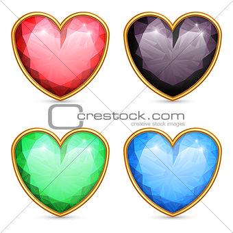Heart shaped gems.