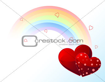 Valentines day rainbow