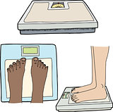 Feet and Bathroom Scales