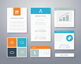 Infographic flat financial business ui elements vector illustration