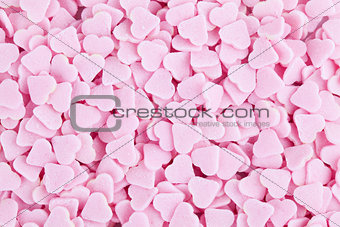 Sugar hearts background