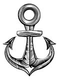 Vintage style anchor