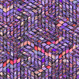 abstract striped cube purple pink gray backdrop 