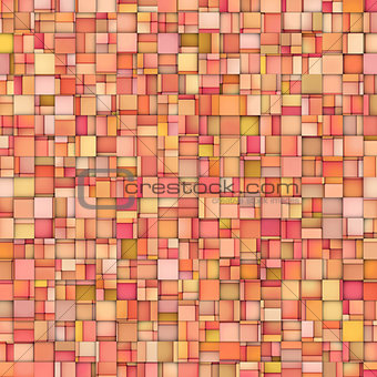 abstract tile mosaic backdrop in orange pink