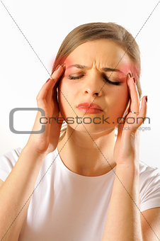 girl having a headache