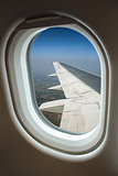 View from window of airplane