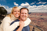 Happy Affectionate Couple at the Grand Canyon