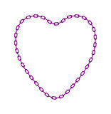 Purple chain in shape of heart
