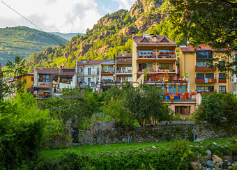 A mountain village