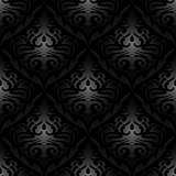 black silk floral abstract wallpaper pattern