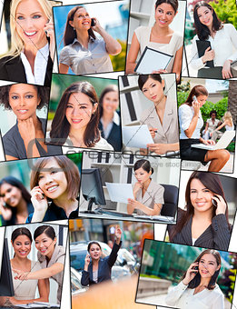 Successful Working Business Women Office Cell Phone