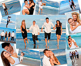 Happy Friends & Couples Holiday Beach Montage