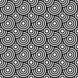 Seamless op art texture with circle elements. 
