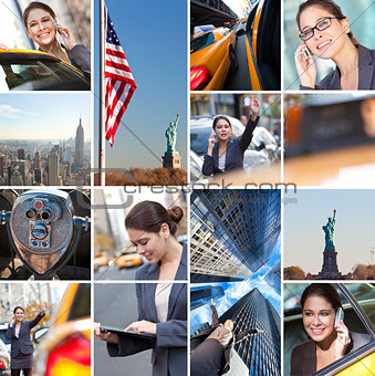 New York City Business Woman On the Phone