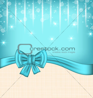 Glow celebration card with gift bow