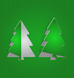 Christmas cutout paper tree, minimal background