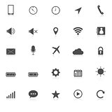 Mobile phone icons with reflect on white background