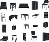 Furniture isolated on a white background