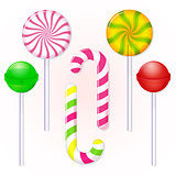 set of candies lollipop