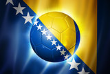 Soccer football ball with Bosnia and Herzegovina flag